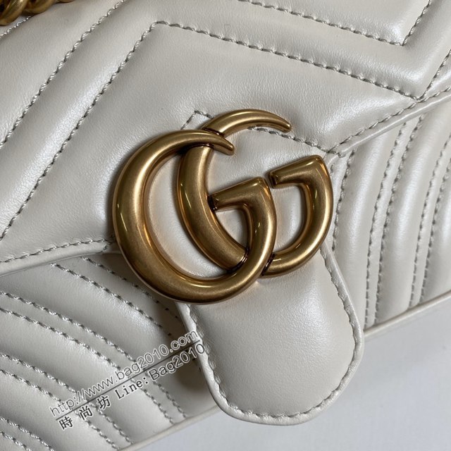 Gucci新款包包 古馳鏈條單肩斜挎包 Gucci進口原廠皮GG Marmont系列經典女包 446744  ydg3157